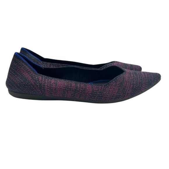 Rothy's Retired The Point Heathered Magenta Purple Flats Size 8.5 - Picture 2 of 7